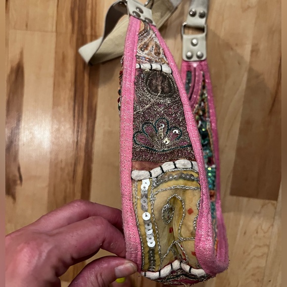 Vintage Girlhood Core Eclectic Boho fully Sequin Beaded Hobo Bag HP 🎉 🎉🥳 - Picture 12 of 17